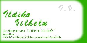 ildiko vilhelm business card